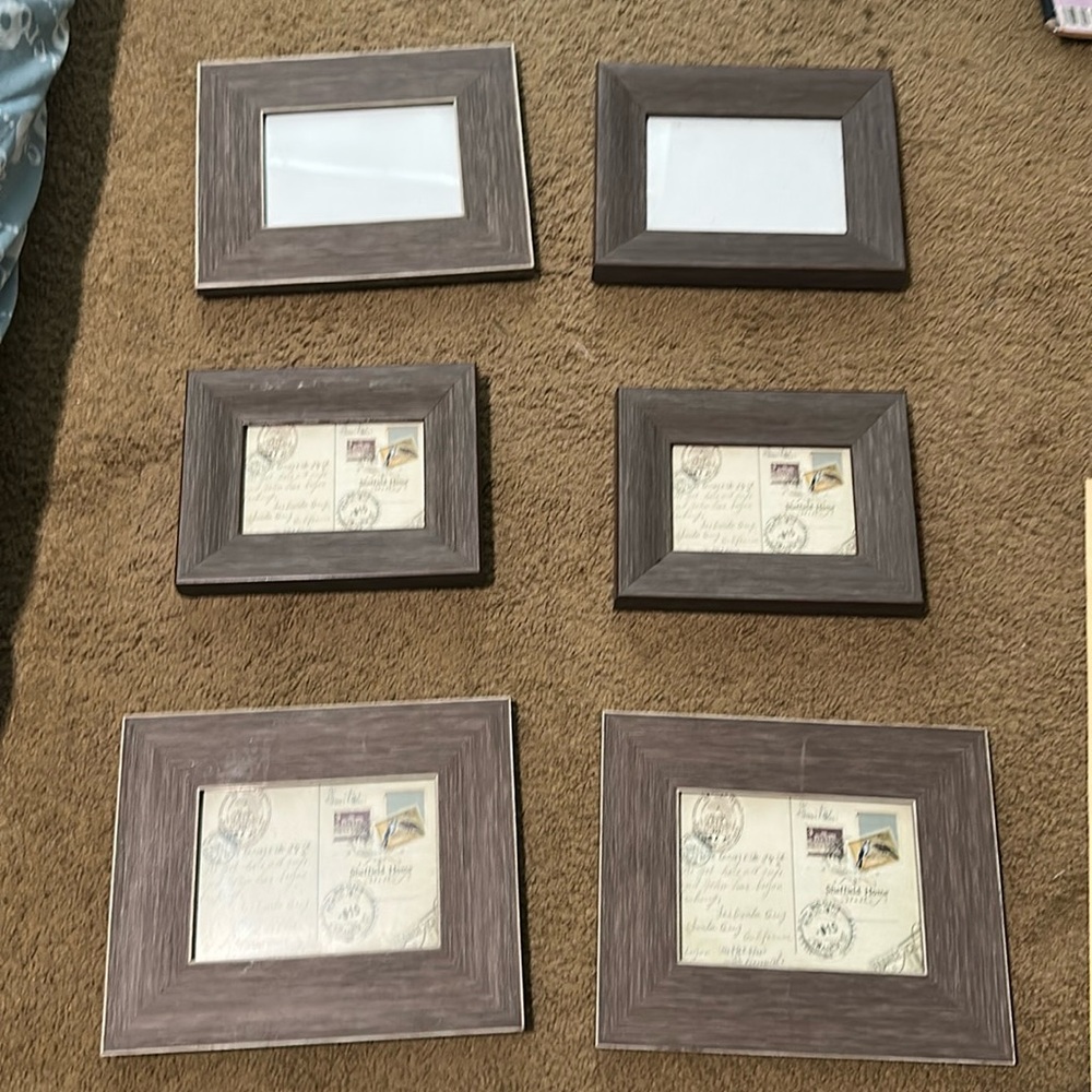 6 wood frames